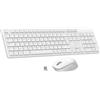 LeadsaiL Set Tastiera e Mouse Wireless Silenziosi Italiano QWERTY, Portatile 2.4G Tastiera Wireless USB, Silenzioso, Compatibile con PC, Desktop, Laptop, Computer per Windows, HP, Lenovo, Mac-Bianco