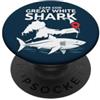 Cape Cod Shark Ocean Life Cape Cod Great White Shark Map Ocean Lover Beach PopSockets PopGrip Adesivo