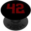 Maroon Number 42 Jersey Player Fan Gifts Divisa giocatore in maglia con numero 42, marrone invecchiato #42 PopSockets PopGrip Adesivo