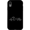 JustForDogLovers Custodia per iPhone XR Amante dei cani con battito cardiaco bassotto