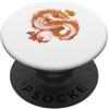 Chinese Zodiac Dragon Mythical Symbol Lu Drago Cinese Fuoco Zodiaco Orientale Anno Lunare Simbolo Arte PopSockets PopGrip Adesivo