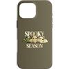 Spooky Pattern Bat Co Custodia per iPhone 16 Pro Max Spooky Season Trio Camo Leopard Scacchi Halloween