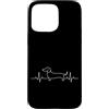 JustForDogLovers Custodia per iPhone 15 Pro Max Amante dei cani con battito cardiaco bassotto