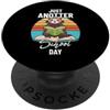Adorable Sea Otter Animal Lover Just Anotter Giorno Scuola Divertimento Lontra Mare Lettura Libro Bookworm PopSockets PopGrip Adesivo