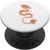 Chinese Zodiac Dragon Mythical Symbol Lu Drago Cinese Mistico Scuro Antico Simbolo Orientale Arte PopSockets PopGrip Adesivo
