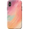 generic Custodia per iPhone X/XS Estetica morbida astratta a spirale pastello