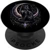 Darktistic Design Gatto nero con luna fantasy art design PopSockets PopGrip Adesivo