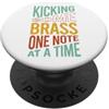 Whyitsme Design Funny Brass Instrument Pun, Musicista jazz, Musicista di ottone PopSockets PopGrip Adesivo