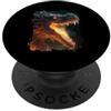 PM-Artistic L'ardente maestà del drago nel potere e nelle fiamme PopSockets PopGrip Adesivo
