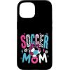 Soccer Mama Fanwear Custodia per iPhone 15 Soccer Mom Leopard Plaid, fan della giornata di gioco