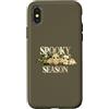 Spooky Pattern Bat Co Custodia per iPhone X/XS Spooky Season Trio Camo Leopard Scacchi Halloween