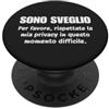 Frasi Divertenti Sonno Uomo Regalo Sono sveglio Per favore rispettate la mia privacy PopSockets PopGrip Adesivo