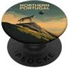 Europe Total Solar Eclipse 8.12.2026 Por Eclissi solare totale 08.12.2026 Portogallo Lupo Ululante PopSockets PopGrip Adesivo