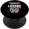Uomo Leggenda Festeggiato C'era una volta una leggenda. Aprile 2004 Compleanno PopSockets PopGrip Adesivo