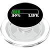 Regali di 30° compleanno per uomini a an 30° compleanno 30% Life anni 30 di vita Barra di carico PopSockets PopGrip per MagSafe