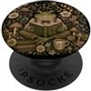 Cozy Cottagecore Woodland Animals & Book Cottagecore - Rana lettura libro amante vintage floreale PopSockets PopGrip Adesivo