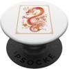 Chinese Zodiac Dragon Mythical Symbol Lu Simbolo zodiacale cinese drago mistico anno lunare arte PopSockets PopGrip Adesivo