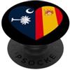 Spain Heritage Apparel South Carolina e Spain United in Roots Cuore di Bandiera PopSockets PopGrip Adesivo