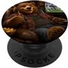 Papa Father Day American Football Fan Ga Papà Orso Football americano Papà Tifoso di football Giorno PopSockets PopGrip Adesivo