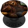 Papa Father Day American Football Fan Ga Papà Orso Football americano Papà Tifoso di football Giorno PopSockets PopGrip Adesivo