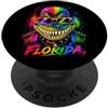 Awesome EDM Rave Music Animal Designs Florida Punk Alligator EDM Rainbow Mohawk Indossare Occhiali Da Sole PopSockets PopGrip Adesivo