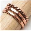 Artisan India Anello di guarigione minimalista in ottone di rame puro massiccio, fatto a ma...
