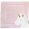 Doudou et Compagnie DC3318 - Tappeto da parco, 100 x 100 cm, collezione Tapidou con unicorno rosa/oro DC3318, 80 x 150 cm