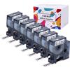 Hehua, nastro di ricambio per etichette Dymo 45013 (S0720530), nero su bianco, 1/2 pollici x 50 m, per Dymo LabelManager 160 280 420P PnP 220P 360D 210D Label Maker, confezione da 7