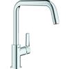 GROHE QUICKFIX Start Rubinetto Miscelatore Monocomando per Lavello, Cromo, Bocca a U, Strumento di Installazione Incluso