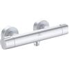 Ideal Standard Ceratherm Alu+ Monomando ducha exterior, Realizzata con l'100% di alluminio riciclato, a risparmio idrico ed energetico, con funzione termostato - Argento (292x105x72 mm)