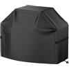 VIBOOS Copertura per barbecue, 132 cm, impermeabile, resistente alle intemperie, resistente allo sbiadimento, materiale resistente ai raggi UV, per la maggior parte delle griglie, colore nero