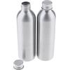 Ysyqkn Set di 2 Contenitori per Cosmetici in Alluminio per Bottiglie D'acqua Versatili, Argento, 250ml