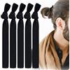 Devantia Fasce elastiche per capelli da uomo, 5 pezzi, colore nero