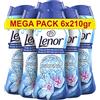 Lenor Classics Freschezza d'April, perle profumate per lavatrice, 93 lavaggi (6 x 210 g), ammorbidente per vestiti, potenziatore di freschezza per il lavaggio