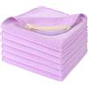 SINLAND - Panni per il viso in microfibra ad asciugatura rapida, 30,5 x 30,5 cm, lilla, 6 pezzi