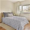 PENSIERI DELICATI Telo Copriletto 170 x 280 cm, Telo Singolo 100% Cotone Pique, Ideale Come Arredo, Coperta Salva Letto 1 Piazza, Fantasia Olivia Beige, 100% Made in Italy