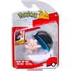 Pokémon PKW4160 - Clip 'N' Go Endivie e Ultraball - Personaggio da 5 cm e Poké Ball - Set Ufficiale