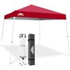 EAGLE PEAK Tenda a baldacchino pieghevole con gambe oblique, 3 x 3 m, per esterni, facile da montare, colore: rosso