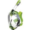 Seac Libera, Maschera Integrale da Snorkeling di Nuova Generazione, Silicone Ipoallergenico, Sgancio Rapido, 4 Taglie, verde, L/XL