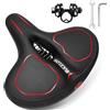 BUCKLOS Comodo cuscino extra largo per bicicletta per uomini e donne, cyclette, stazionario/peloton/spin, comodi imbottiti in schiuma, selle per bicicletta impermeabili con doppio assorbimento degli