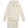 PUMA Short Hooded Relaxed Sweat Suit 7 TR op, Abiti lavorati a maglia Donna, Alpine Snow,