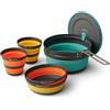 Sea to Summit Kit da cucina pieghevole ultraleggero per 2 persone (1 pentola, 2 ciotole, 2 tazze) in silicone per uso alimentare, alluminio anodizzato duro