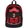 Seven Zaino Scuola Advanced Milan, Doppio Scomparto, Nero, 29 L, Tasca laterale portaborraccia, Scomparto porta pc, Scuola elementare e media, Bambini e ragazzi, Calcio, Prodotto ufficiale