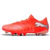PUMA Scarpa da Calcio Unisex Future 9 Match Fusion FG/AG, Rosso Brillante, Bianco, Nero, Argento, Numero 42, Glowing Red PUMA White PUMA Black PUMA Silver, 45 EU