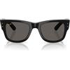 Ray-Ban Occhiali da Sole RB0840S 6826J5 Mega Wayfarer X ASAP Rocky Nero/Grigio Scuro Unisex 51/21/145