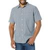 Amazon Essentials Camicia a Maniche Corte in Popeline Elasticizzato (Disponibile in Taglie Extra Forti) Uomo, Carbone Bianco Righe Verticali, XXL