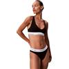 Calvin Klein Donna Slip High Leg con Fascia con Logo, Nero (Black), S