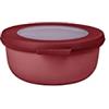 Mepal - Multi Bowl Cirqula Round - Contenitori Plastica con Coperchio - Adatto come contenitore ermetico per Frigo, microonde, Congelatore e piatti da portata - Ciotole Cucina - 350 ml - Vivid mauve