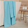 PETTI Artigiani Italiani - Asciugamani Bagno in 100% Spugna di Cotone, Set Asciugamani 2+2, 4 Pezzi 2 Asciugamani Viso e 2 Asciugamani Mani, Asciugamani Turchese