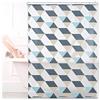 Relaxdays Tenda da Doccia, 120x240, Design Triangoli Moderno, Rullo Flessibile, Vasca da Bagno & Finestra, Multicolore